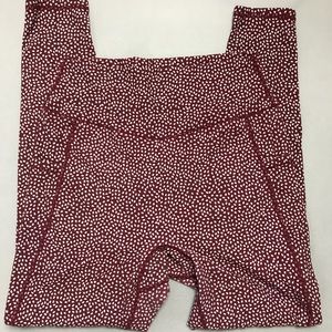 Rosa Pocket Legging - Vineyard Dark Red Bossy Print